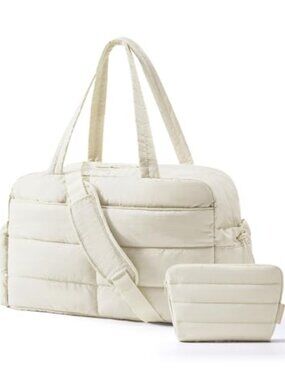 Travel Duffle Bag Women 31L Gym Bag with Toiletry Pouch Water Resistant Nylon
